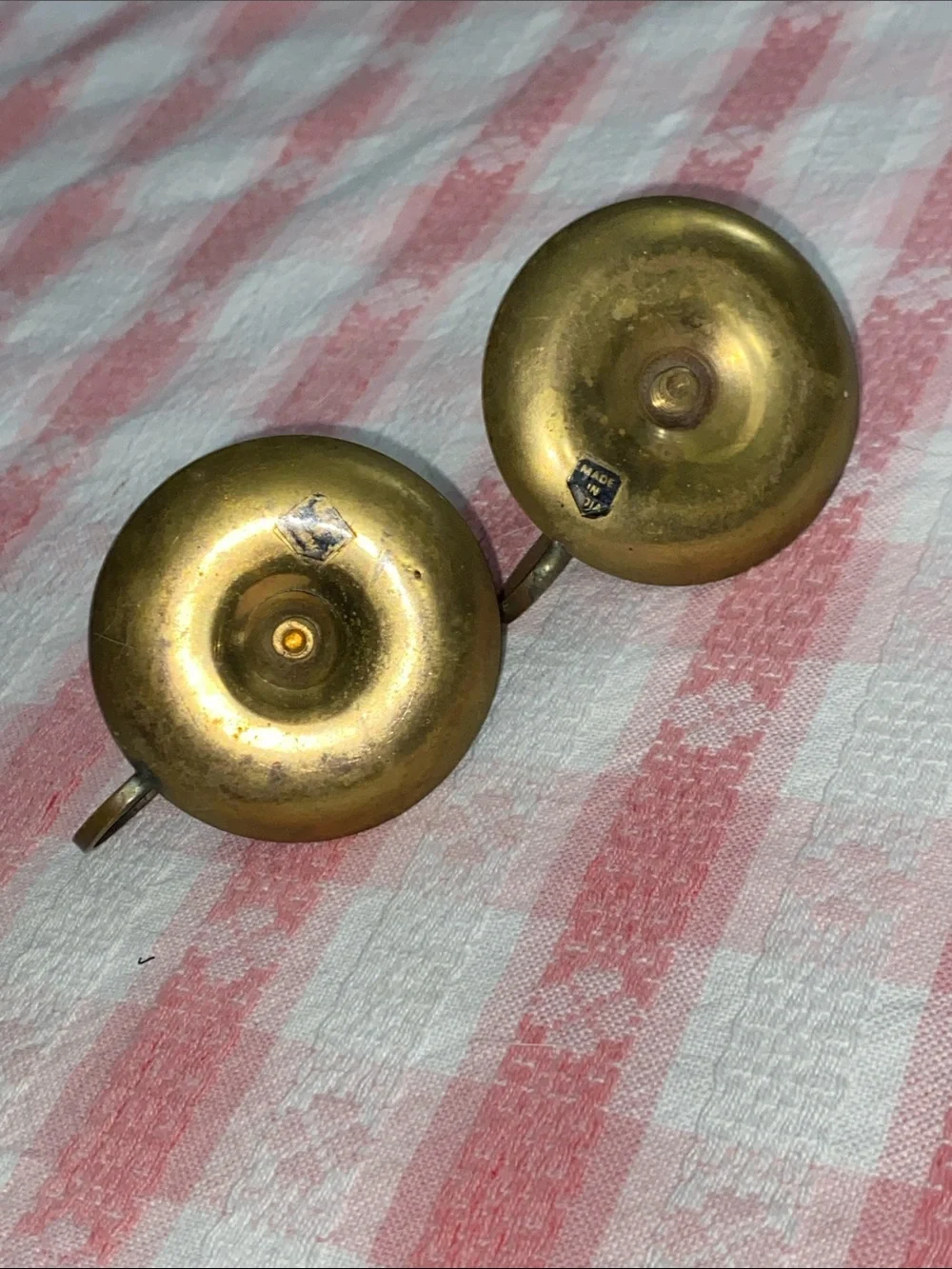 Vintage Brass Mini Chamberstick Candle Holders Pair